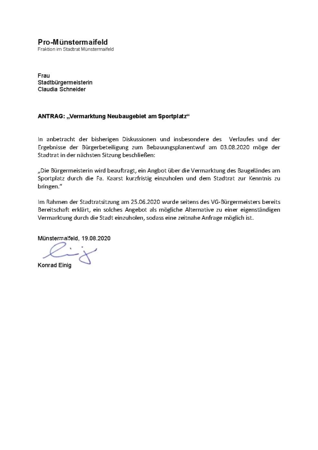 20 8b antrag auf externe vermarktung sportplatz